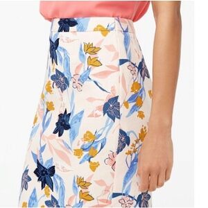 NWT J Crew Printed Floral Basketweave Pencil Skirt